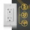 Faith Self-Test 20A TR WR GFCI Outlet Receptacle with Wall Plate, White GLS-20ATRWR-WH - alternate 2